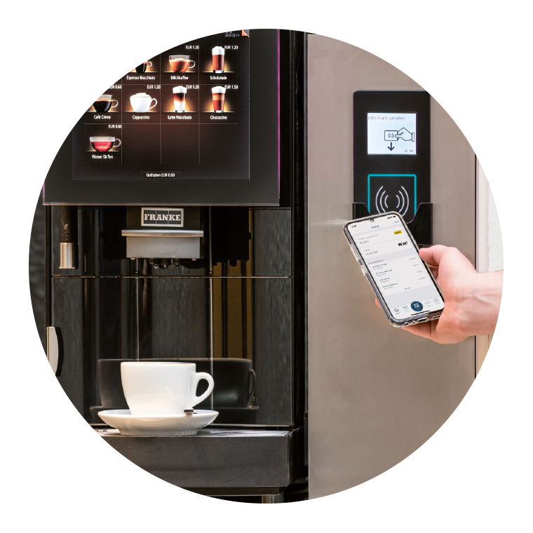 Beispielbild für Bezahlen per App am Kaffeeautomaten